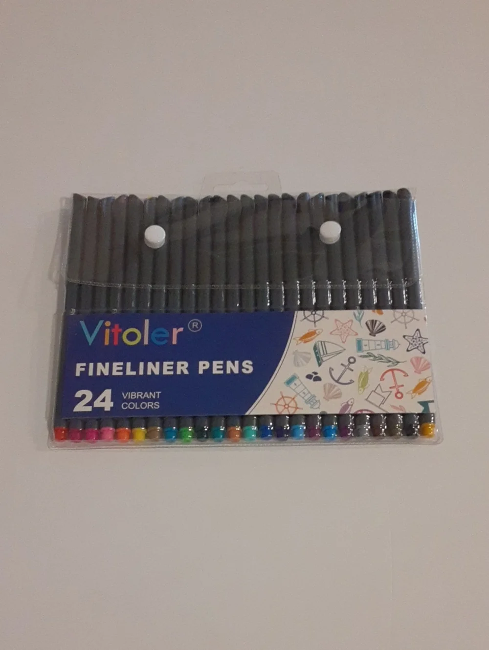 Vitoler 24-Color Fineliner Pen Set - Assorted Colors